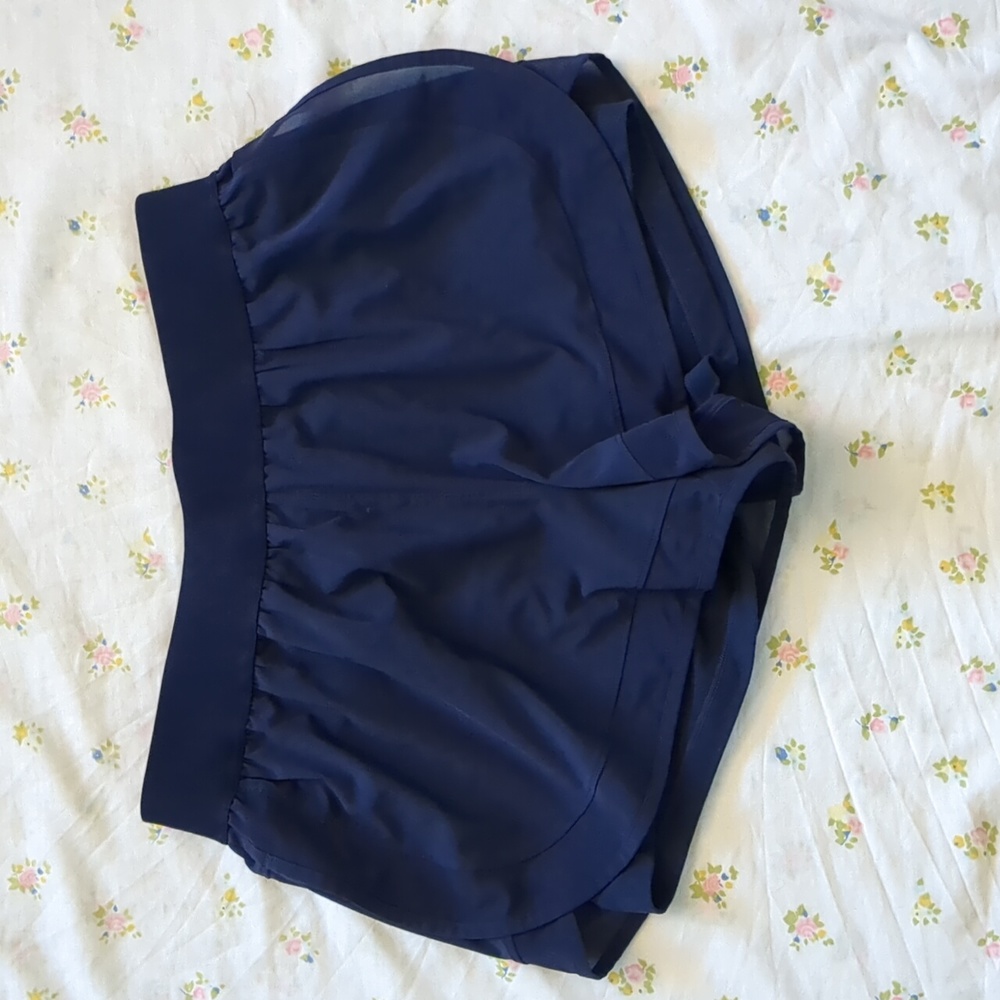 New Balance blue women's athletic shorts